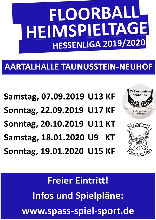 Floorball-Saison 2019/2020 beim SV Taunusstein-Neuhof