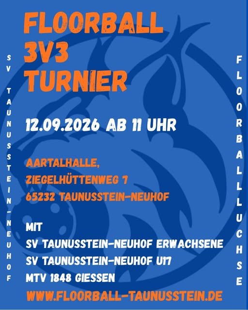 Floorball bei der Sportvereinigung 1895 Taunusstein-Neuhof e.V. Floorball bei der Sportvereinigung 1895 Taunusstein-Neuhof e.V.