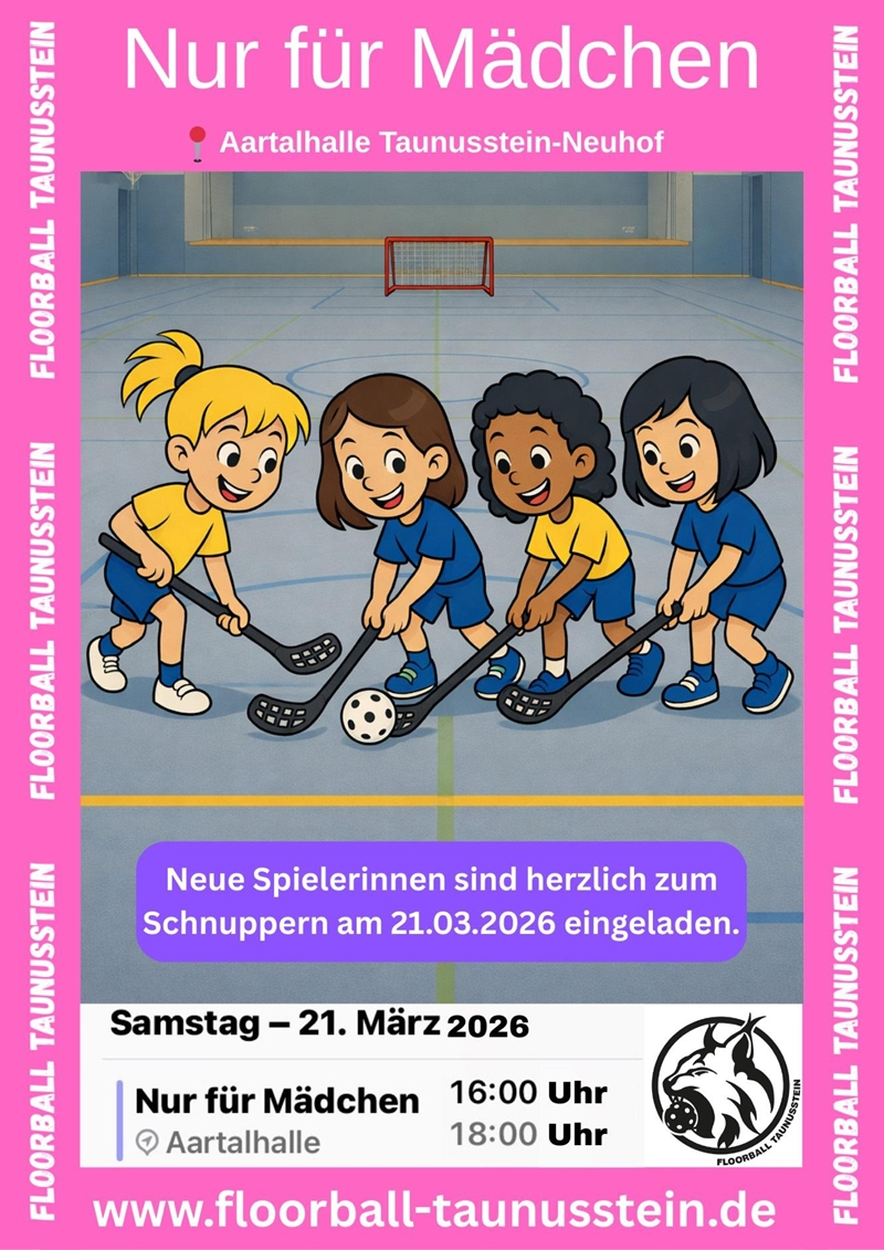 Floorball nur für Mädchen bei der Sportvereinigung 1895 Taunusstein-Neuhof e.V.